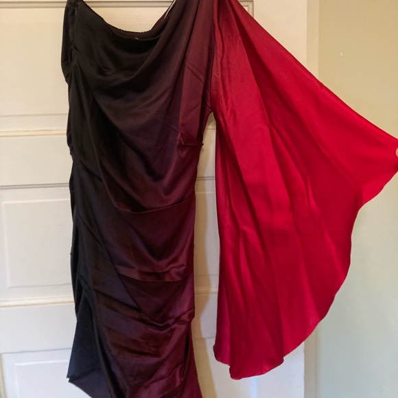 Ombré Nicole Miller one-shoulder matador gown - 10 - Picture 1 of 3